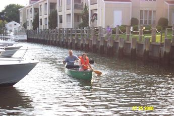 A group in their canoe